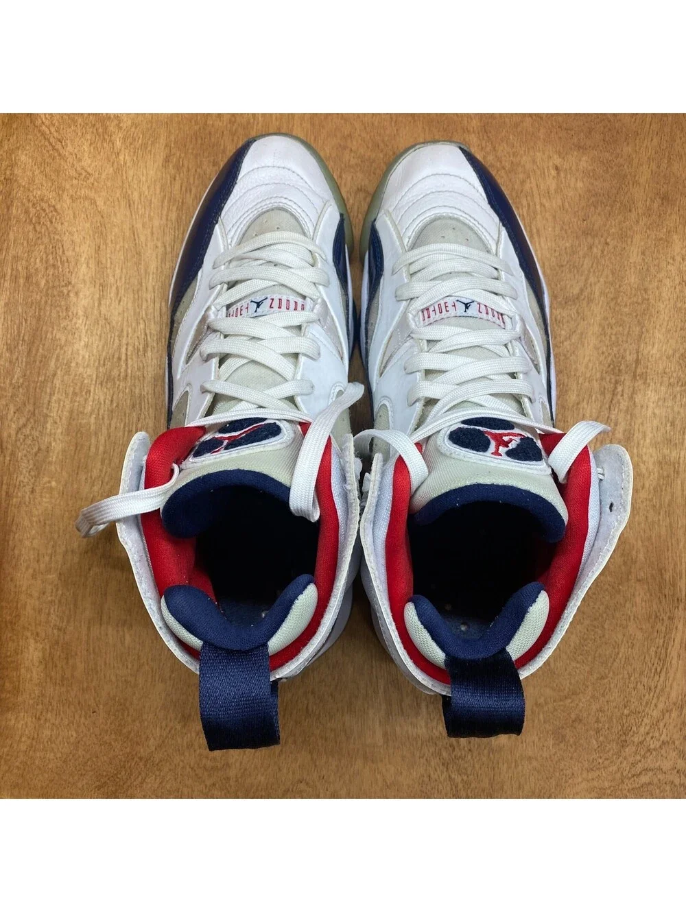 Jordan Jumpman Two Trey 23 Shoes Mens Sz 8.5 Red White Blue Sneakers DO1925-102